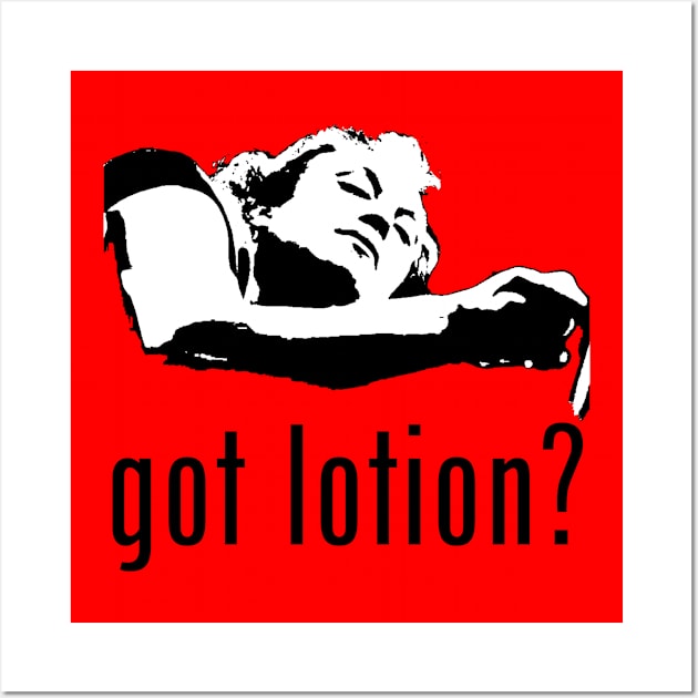 Got Lotion? Buffalo Bill (Black & White) Wall Art by Zombie Squad Clothing